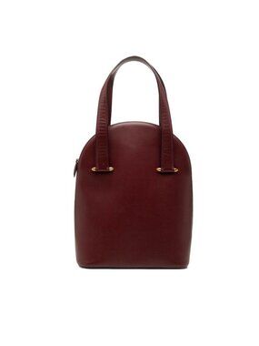 Cartier Must Line Handbag Bordeaux Wine Red Leather